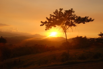 Fototapeta na wymiar Sunset on Cuba