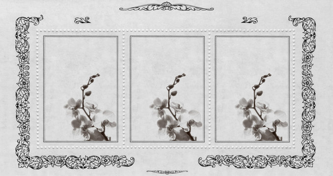 flowers postage stamp