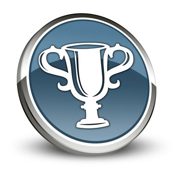 Dark Blue 3D Style Icon "Award Cup"
