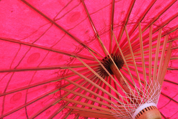 Shocking pink umbrella, The core of Chiengmai umbrella.