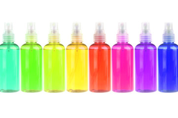 different color bottles