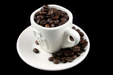 Coffee Cup and Coffee Beans