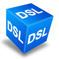 3d button highspeed DSL - obrazy, fototapety, plakaty