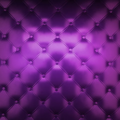 Cuir de luxe boutonné violet sépia