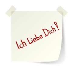 Notizzettel Ich liebe Dich XI