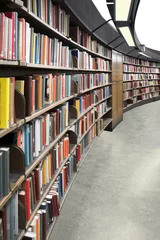 Abwaschbare Fototapete Bibliothek Bücherei