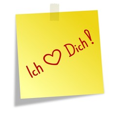 Notizzettel Ich liebe Dich XVII