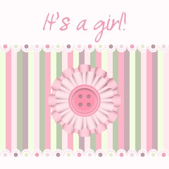 "It's a girl!" baby card