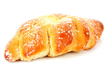 sweet bun on white background