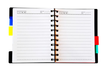 open notepad isolated on the white background