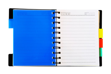 open notepad isolated on the white background
