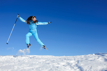 Fototapeta na wymiar happy skier