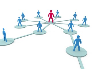 Social Network symbolyzed by simple figures