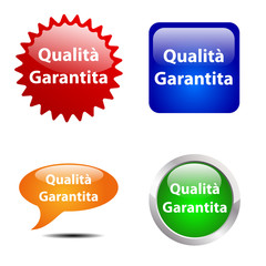 Bottoni qualità garantita # Vettoriale