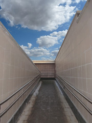 Obraz premium The road into the clouds. The path to perfect.