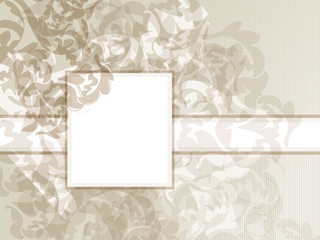 vector frame on a floral background - 29633948