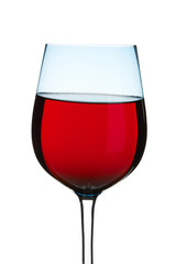 glass of sparkling red wine