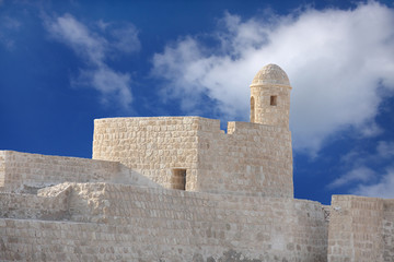 Bahrain fort watch tower in clear sky