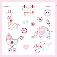 Baby shower design elements