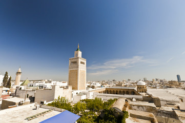 Fototapeta na wymiar Panoramiczne widoki na miasto, Tunezja
