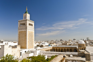 Panoramic views of the city, Tunisia - obrazy, fototapety, plakaty