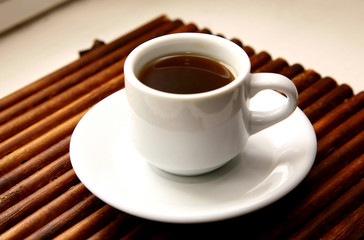 Small cup of coffee in the morning