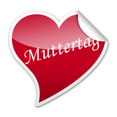 Pegatina corazon Muttertag con reborde
