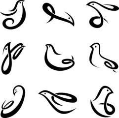 bird symbol vector