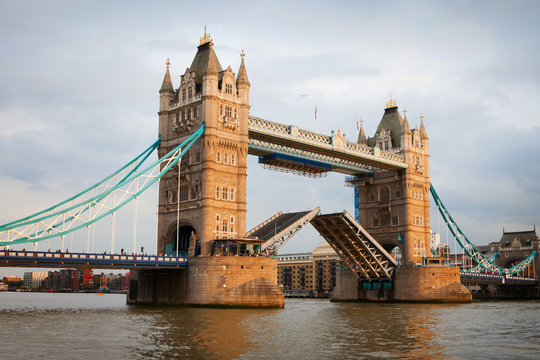 Tower Bridge with open gates
