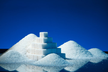 sugar pyramid and sand sugar