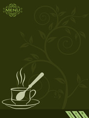 Coffee menu card