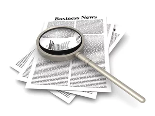 Printed roller blinds Newspapers Business news