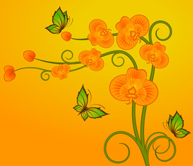 Background with beautiful bouquet from flowers