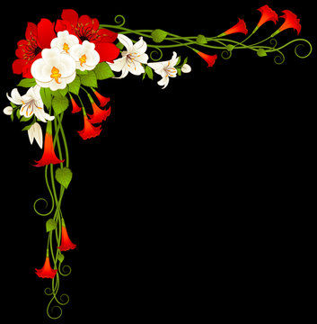 Background with beautiful bouquet from flowers