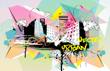urban city vector illustration