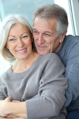 Fototapeta na wymiar Portrait of happy in loved senior couple