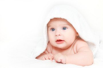 Cute curious baby