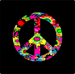 Tie Dye Peace Sign