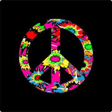 Tie Dye Peace Sign