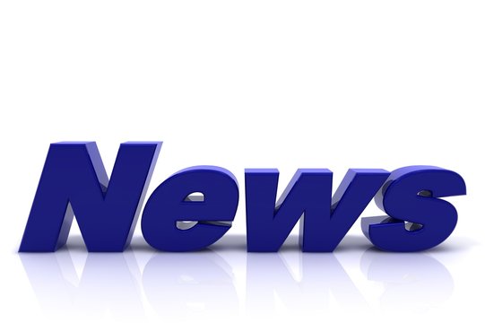Schriftzug News blau