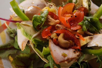 Salad served on a plate