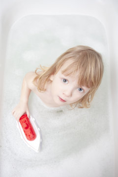 boy in bathtub
