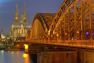 Naklejka premium Kölner Dom, Hohenzollernbrücke