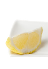 Lemon Slice Closeup in High Key