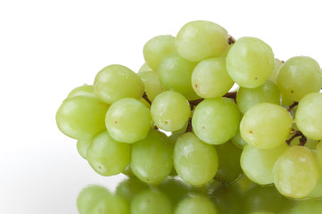 Grapes Closeup in High Key on White Plate