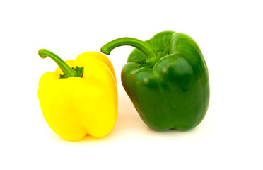 Yellow ang green paprika