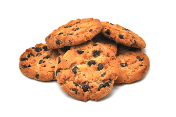 Chocolate Chip Cookies Isolated
