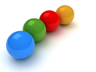 3d sfere colorate