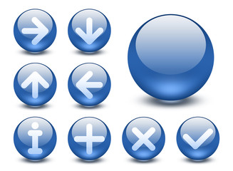 A set of web buttons