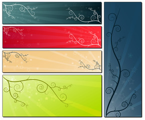 Flourish and Swirls Banners